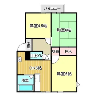 奈良県奈良市六条3【アパート】の間取り