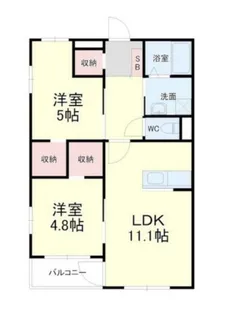 ヴェルデKitatera【2階】の間取り