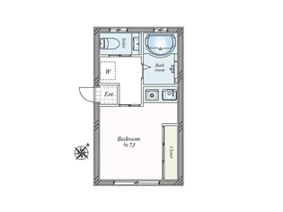 パークサイドパリス【1階】の間取り