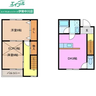 三重県津市高茶屋小森上野町【一戸建】の間取り