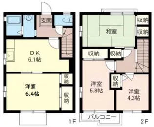 神奈川県横浜市栄区桂台西2【一戸建】の間取り
