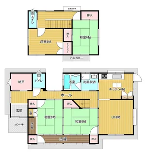 山口県下関市川中豊町5【一戸建】の間取り
