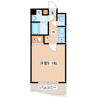 シティ連坊【2階】の間取り
