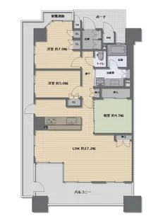 リバーガーデンコスモスクエア【12階】の間取り