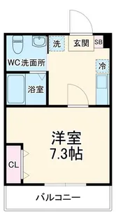 ハーミットクラブハウス衣笠IIB棟【1階】の間取り