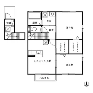 スノーフレーク【2階】の間取り