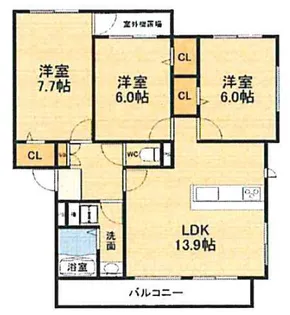 大阪府吹田市山田南【アパート】の間取り