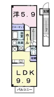 ロイヤルピジョン【2階】の間取り