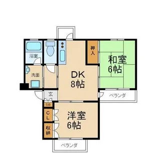 ヴレ・ロワイヤル【2階】の間取り