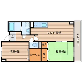 エスポワール栗原【4階】の間取り