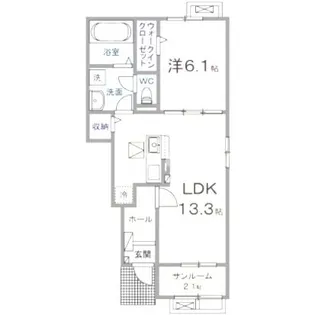 群馬県高崎市南大類町【アパート】の間取り