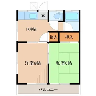 金子荘【1階】の間取り