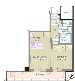 メルクマール京王笹塚レジデンス【15階】の間取り
