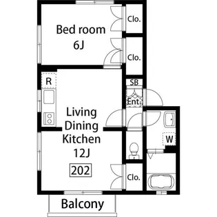 1LDKの間取り画像