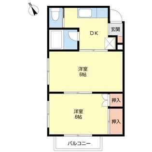 ジュネスミドル【2階】の間取り
