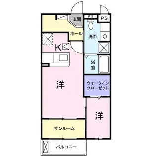 フローラミルト【1階】の間取り