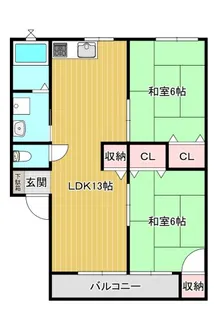 熊本県菊池市深川【アパート】の間取り