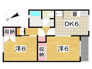 パルデンス台原【2階】の間取り