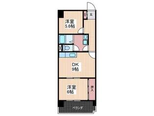 ルミナコ-ト若草【2階】の間取り