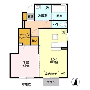 ディアコート駒生 A【1階】の間取り