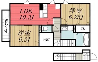 千葉県千葉市中央区村田町【アパート】の間取り