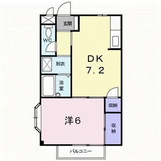 茨城県水戸市元吉田町【アパート】の間取り