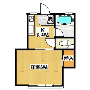 東京都杉並区浜田山1【アパート】の間取り