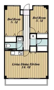 スカイコート【3階】の間取り