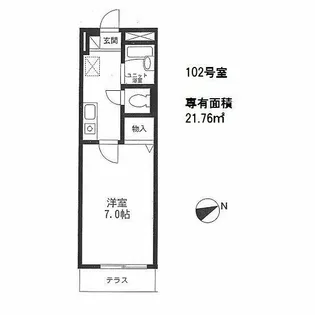 KIフラット3【1階】の間取り
