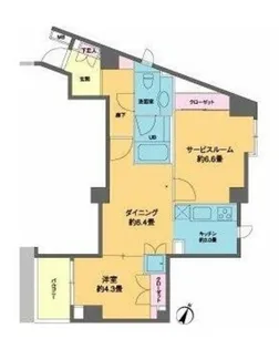 カスタリア南麻布【3階】の間取り