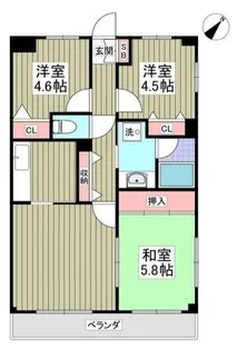 神奈川県横浜市青葉区千草台【マンション】の間取り