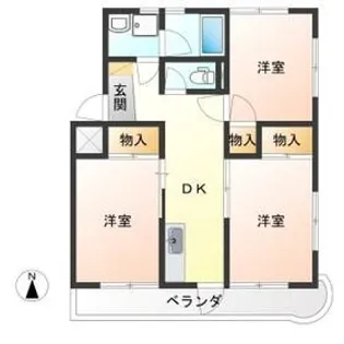 赤羽ハイツ2号棟【2階】の間取り