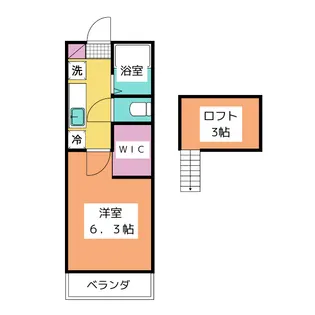 ホワイトキャッスル八乙女III【1階】の間取り