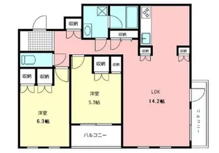ヒルズ川口南町【2階】の間取り