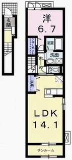 ロスマリーノ【2階】の間取り