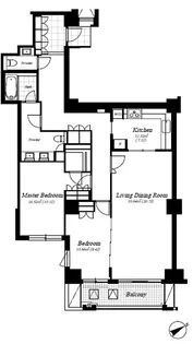 麻布第一マンションズ【4階】の間取り