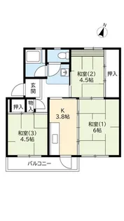 UR有野【4階】の間取り