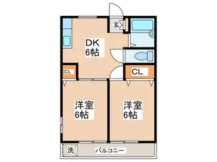 泰明コーポ【2階】の間取り