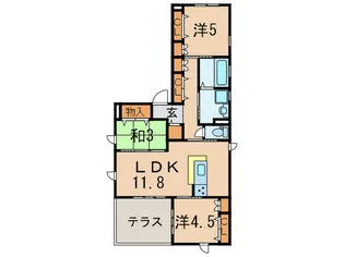 メゾン モデラ-ト【1階】の間取り