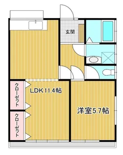 大和荘【2階】の間取り