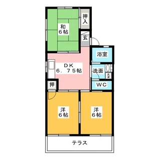 パーク美里【1階】の間取り