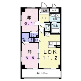 インテグラル我如古【1階】の間取り
