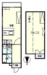 読売ランドヴィレッジ【2階】の間取り