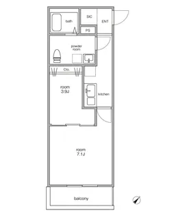 アバロン上尾原市【3階】の間取り