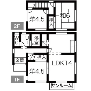 北海道岩見沢市南町八条3【一戸建】の間取り