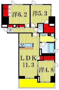 千葉県市川市南八幡4【マンション】の間取り