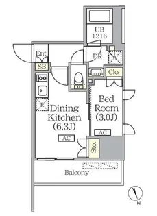 プライムガーデン銀座八丁堀【5階】の間取り