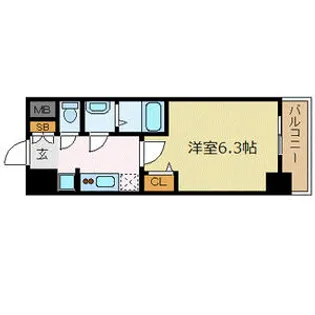 プレサンス大手前ピリオド【4階】の間取り