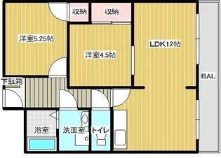 雅ハイツ【2階】の間取り