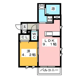 アレージュ【1階】の間取り